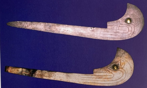 Ivory-billed Woodpecker hairpins from 1500s