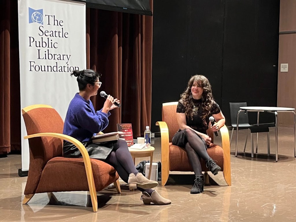 picture of Rebecca Nagle on her book tour in Seattle